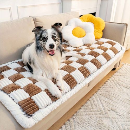 Deluxe Chenille Pet Mat Couch Cover - Non-Slip, Comfortable, and Styli